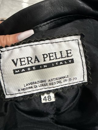 Giacca Vera Pelle Nera Donna