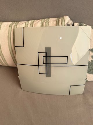 Conjunto3 Apliques techo imitación madera,cristal
