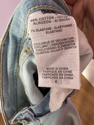 Pantalón vaquero pirata Levi's Talla 4