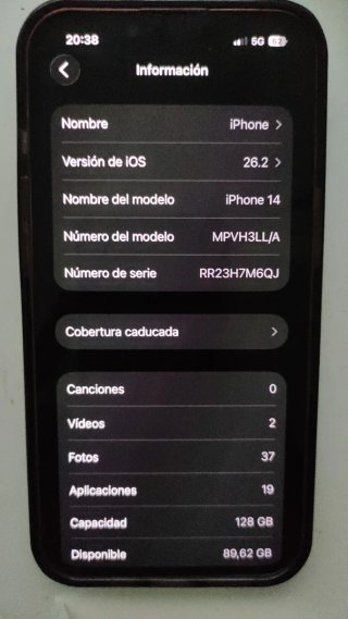 iPhone 14 128GB Nero Schermo posteriore rotto
