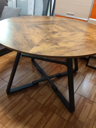 Vendo mesa de comedor redonda de 120 cm de diámetr