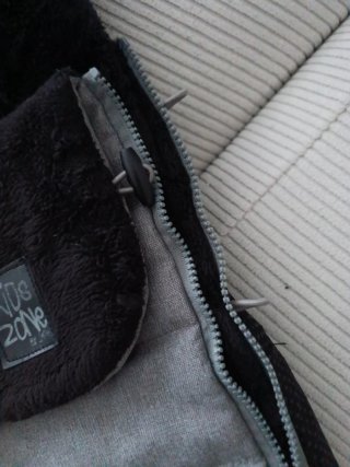 Forro para carrito de bebé gris con estrella