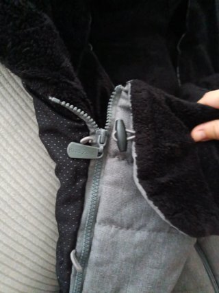 Forro para carrito de bebé gris con estrella