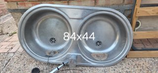 Fregadero doble 84x44