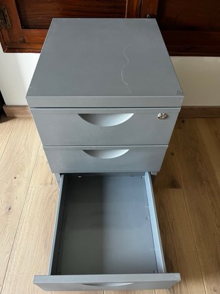 Cajonera metálica 3 cajones con ruedas