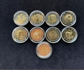 Eslovaquia Coleccion 9 Monedas 2€ en calidad UNC