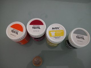 4 Botes Pintura Textil Artix