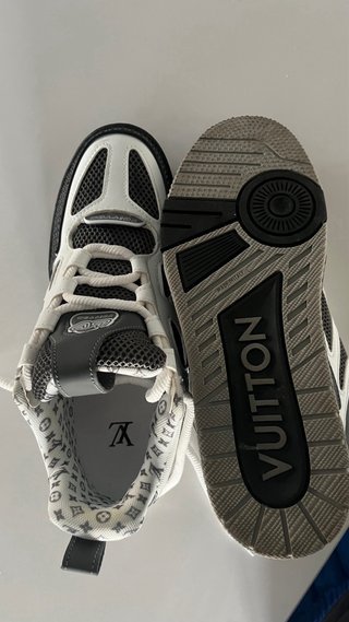 Zapatillas LV Skate Gris Blanco Negro
