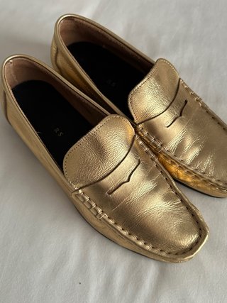 Mocasines Scalpers Piel Dorados