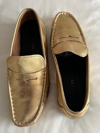 Mocasines Scalpers Piel Dorados