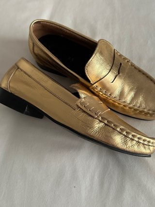 Mocasines Scalpers Piel Dorados