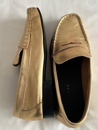 Mocasines Scalpers Piel Dorados
