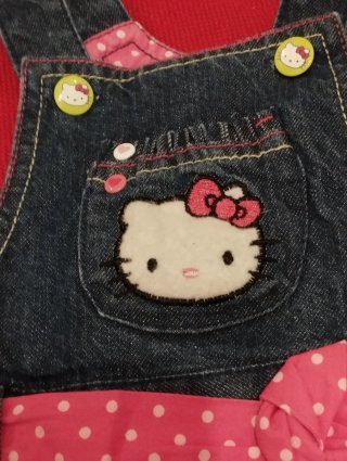 Vestito salopette Hello Kitty jeans