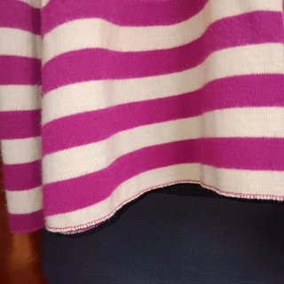 Chaleco mujer rayas rosa y blanco