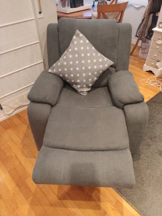 Sillón relax gris tela