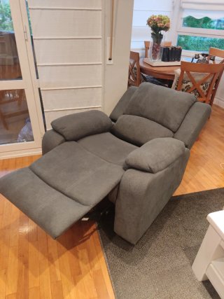 Sillón relax gris tela