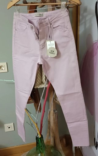 Pantalón Denim Co Morado Talla 38 Elástico