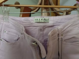 Pantalón Denim Co Morado Talla 38 Elástico
