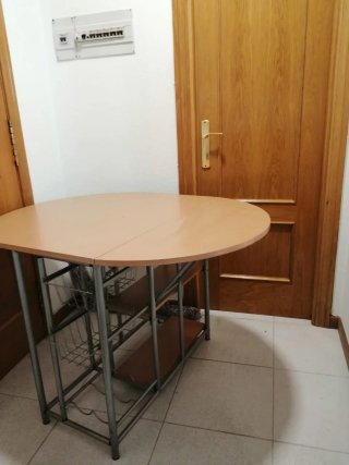 Mesa plegable madera y metal
