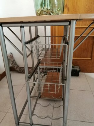 Mesa plegable madera y metal