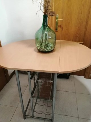 Mesa plegable madera y metal