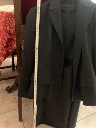 Tailleur donna giacca e vestito grigio