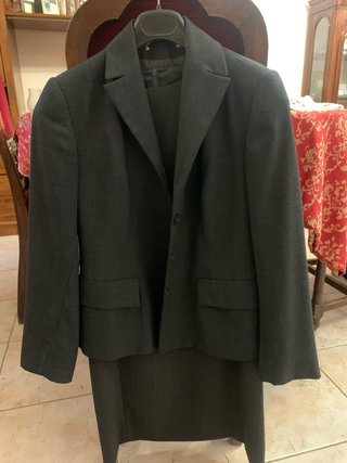 Tailleur donna giacca e vestito grigio
