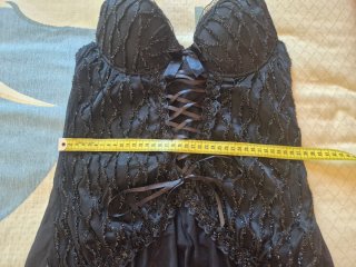 Vestido Lencería Negro Encaje
