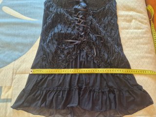 Vestido Lencería Negro Encaje
