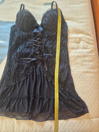Vestido Lencería Negro Encaje