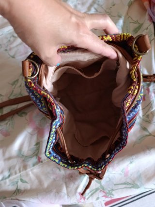 Bolso de hombro/mochila étnico multicolor