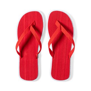 Chanclas rojas para mujer