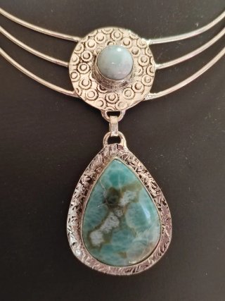 Collar Larimar Plata 925