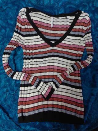 Jersey de punto rayas multicolor