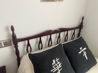 Cama individual de madera maciza 105 cm, completa