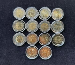 Francia Coleccion 14 Monedas 2€ Conmemorativas UNC