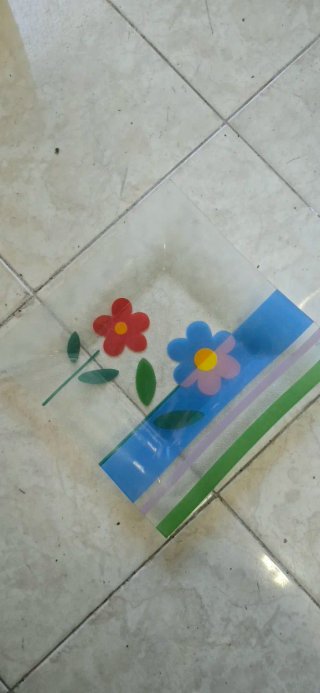 Centro de mesa de cristal decorado