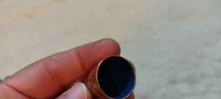 Ditale cinese cloisonné drago rosso