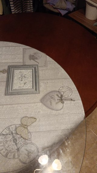Mesa salon con cristal, y doble tapa. 90 x 76 cm.