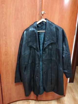 Chaqueta Piel de Ovino Negra, Talla 50