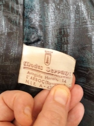 Chaqueta Piel de Ovino Negra, Talla 50