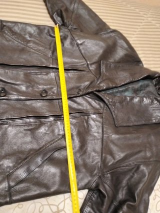Chaqueta Piel de Ovino Negra, Talla 50