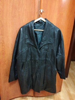 Chaqueta Piel de Ovino Negra, Talla 50