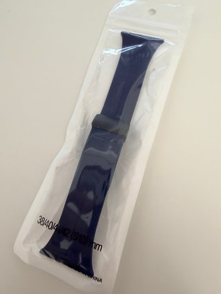 Correa iWatch 44" Azul y Plata