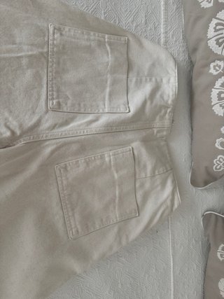 Pantalón Zara Beige Ancho Botones