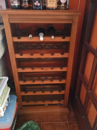 Botellero de madera