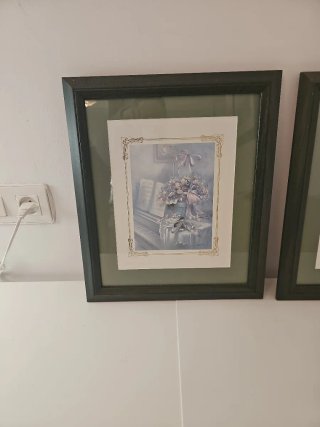 2 Cuadros. Láminas Decorativas Marco Madera