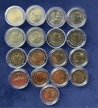 Italia Coleccion 17 Monedas 2€ Conmemorativas UNC