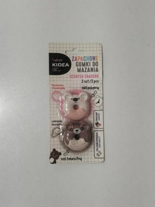 2 gomme da cancellare a forma di orso con profumo