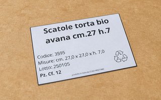 12 scatole torta bio avana 27x27x7 cm